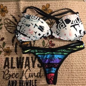 PINK bra and panty bundle! 34A wireless